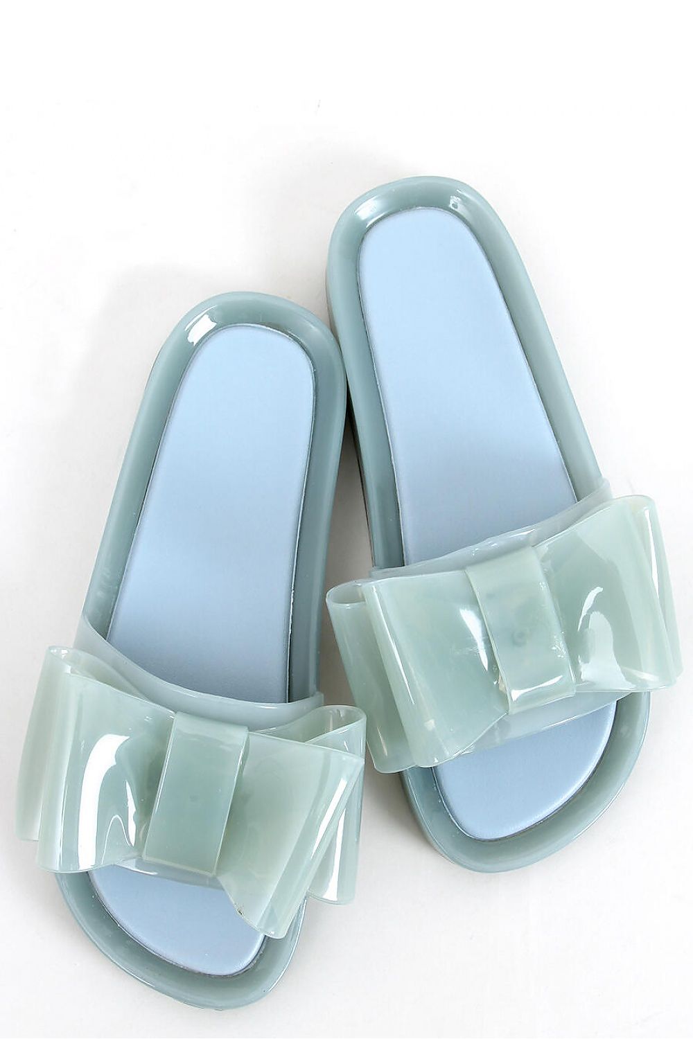 Women's silicone flip-flops on a high sole