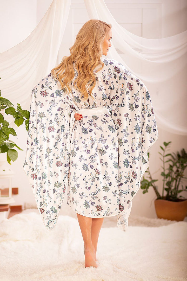 Peignoir satin ROBE DE CHAMBRE HULHULE (satin imprimé) Kalimo