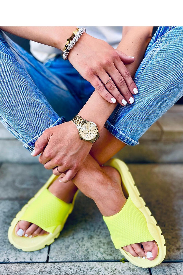 Women's flip-flops on a rubber sole in a sporty style