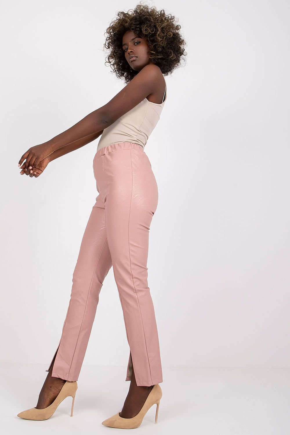 Pantalons pour femmes en cuir écologique Italie Moda