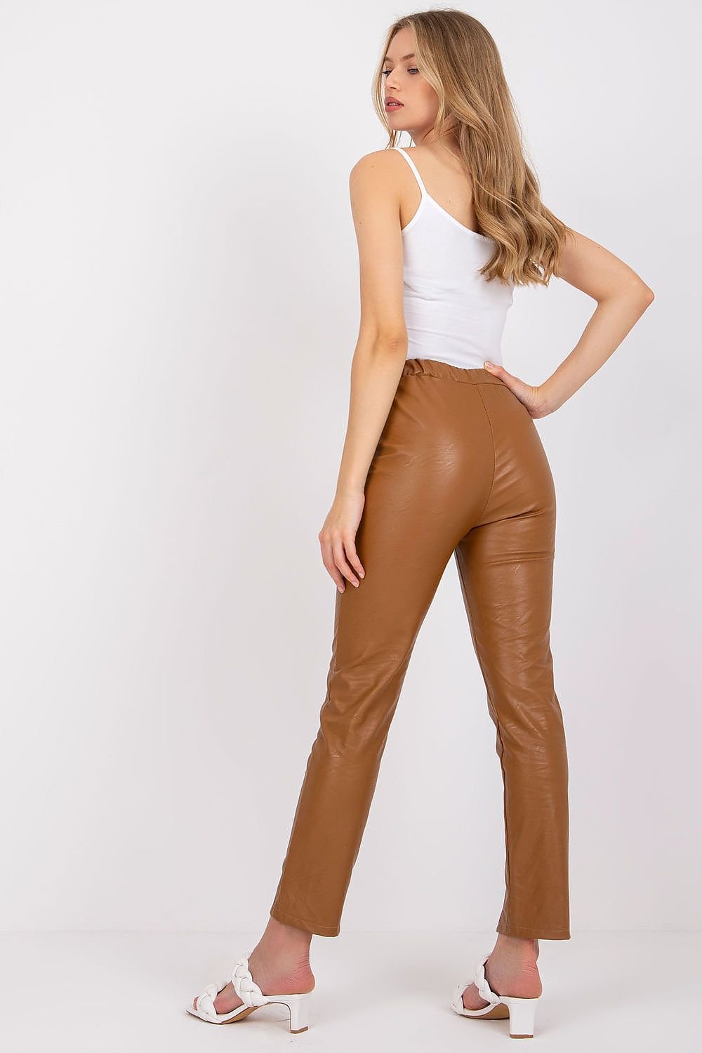 Pantalons pour femmes en cuir écologique Italie Moda