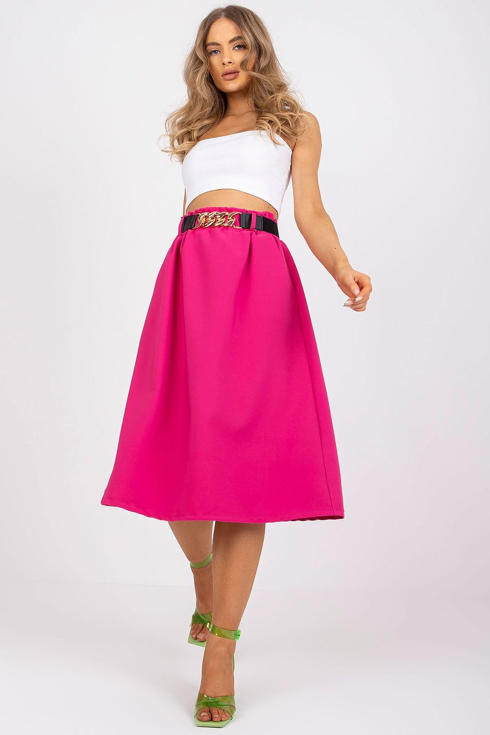 Skirt With Elastic Waistband Italy Moda