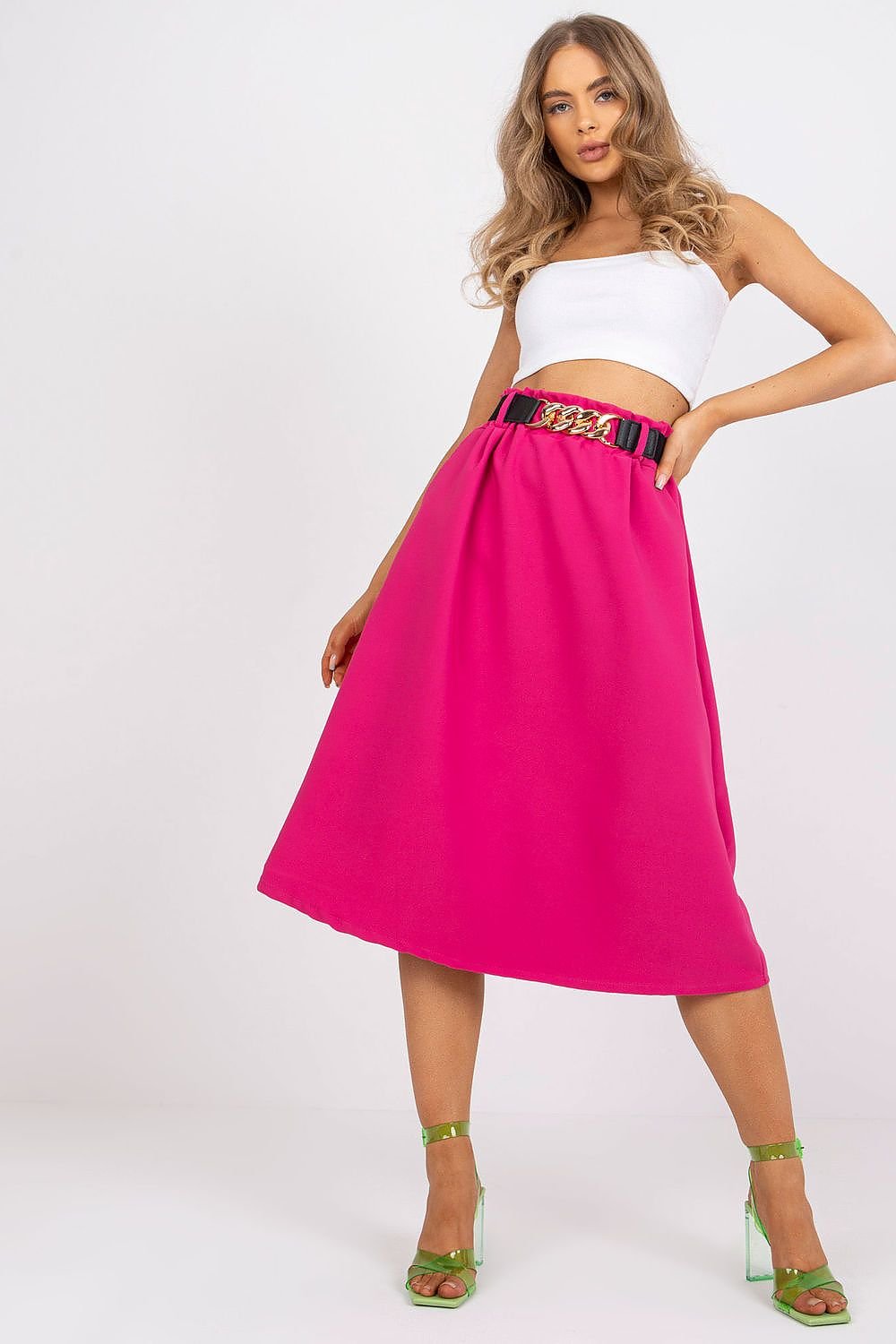 Skirt With Elastic Waistband Italy Moda