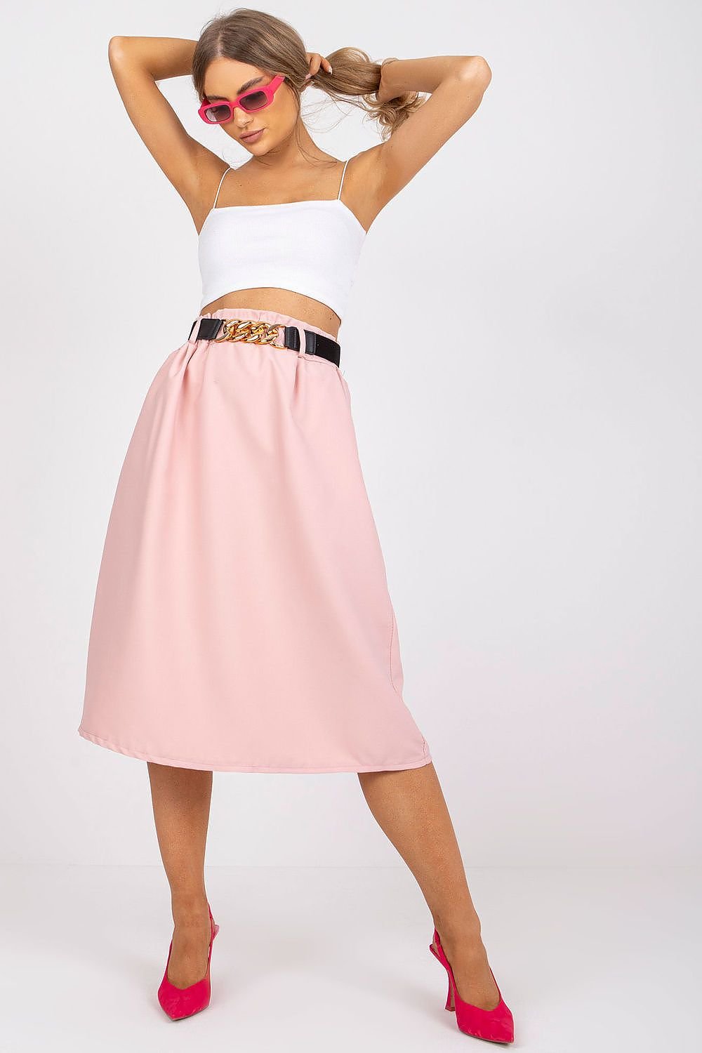 Skirt With Elastic Waistband Italy Moda