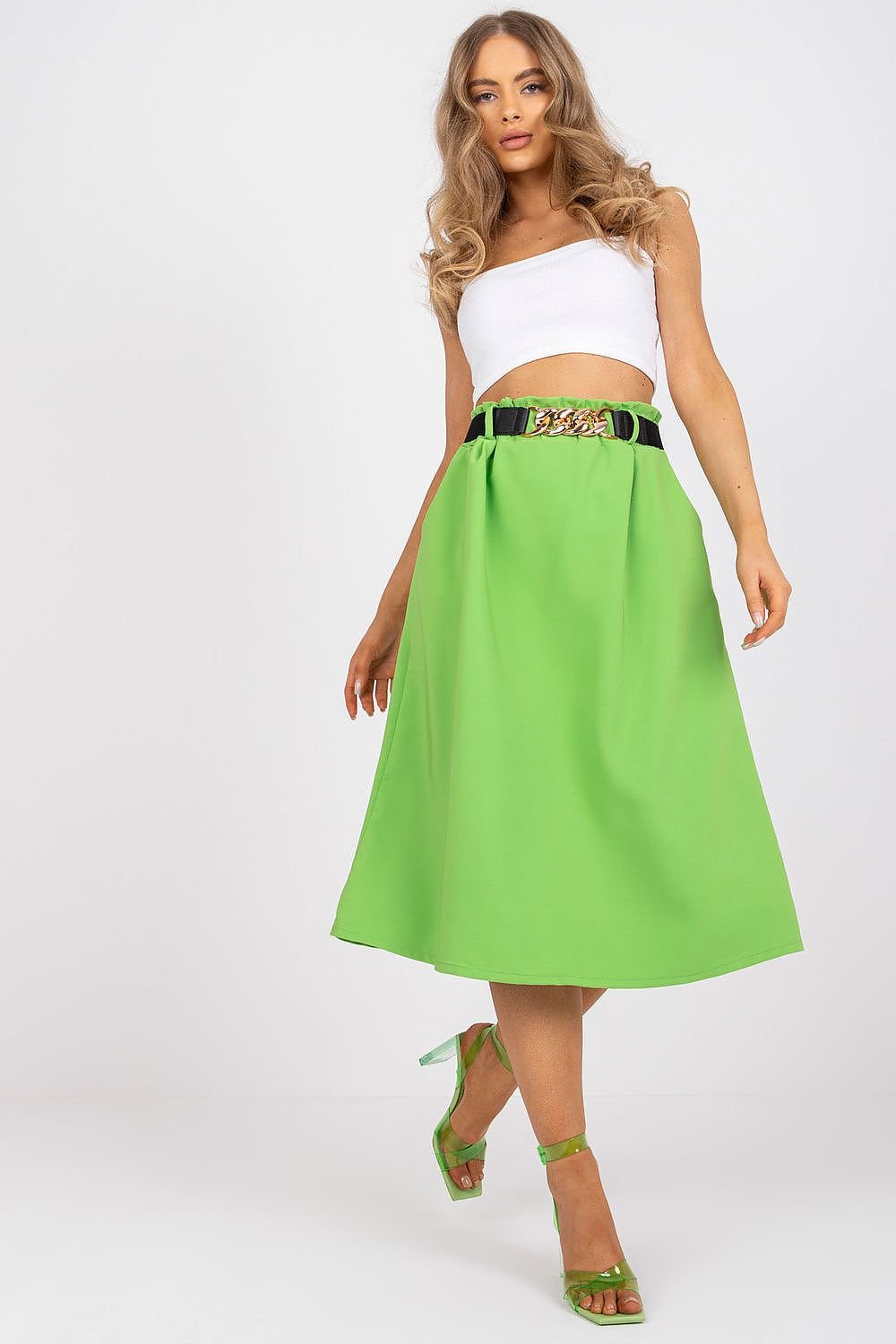 Skirt With Elastic Waistband Italy Moda