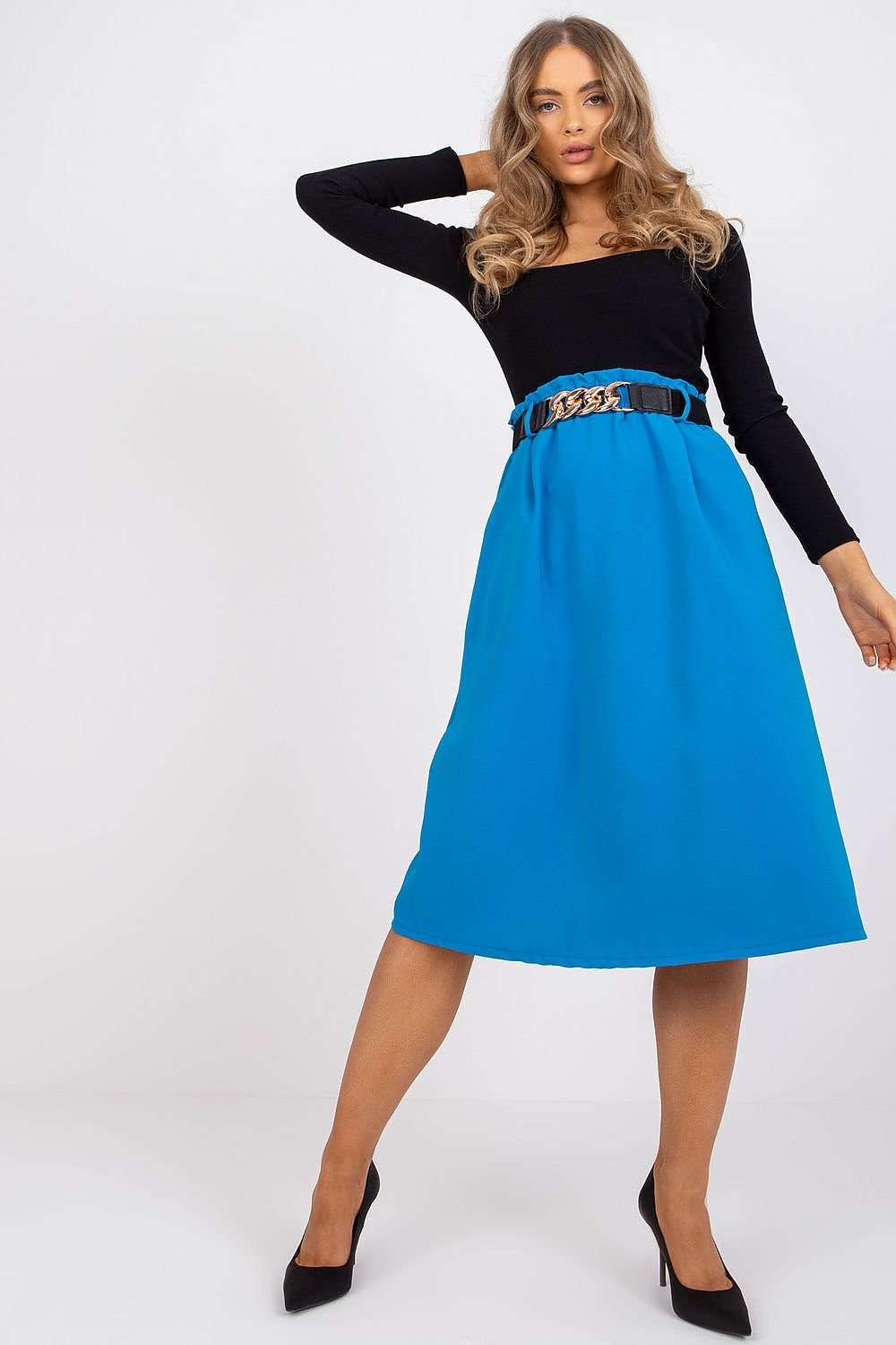 Skirt With Elastic Waistband Italy Moda