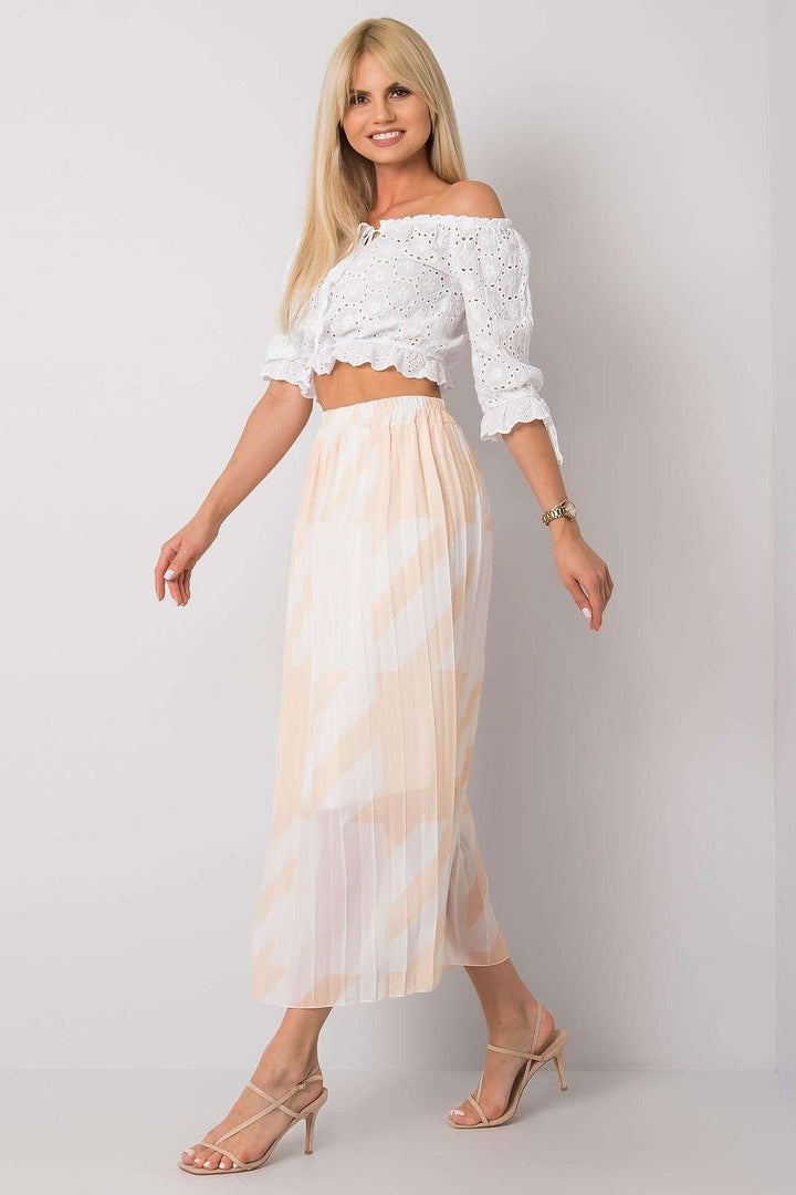 Pleated Skirt With An Elastic Waistband Italy Moda