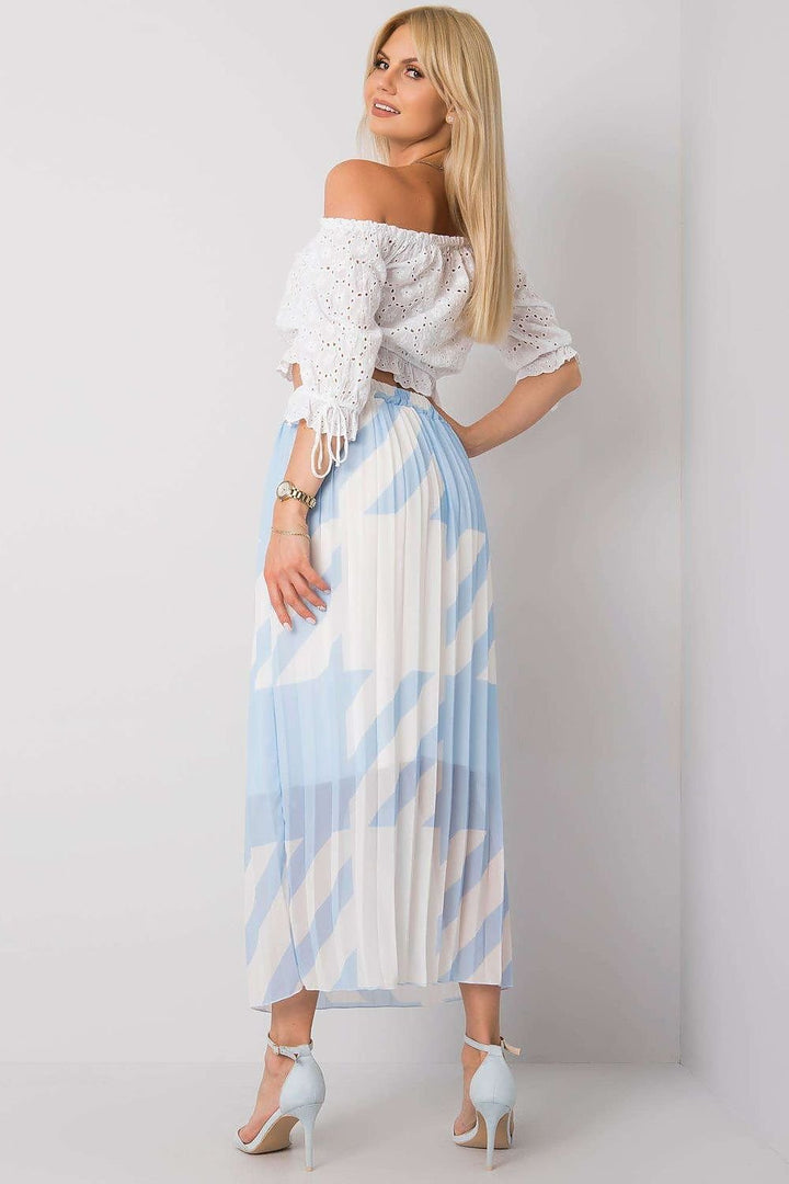 Pleated Skirt With An Elastic Waistband Italy Moda