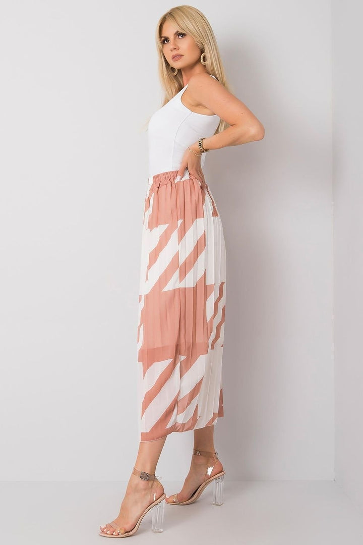 Pleated Skirt With An Elastic Waistband Italy Moda