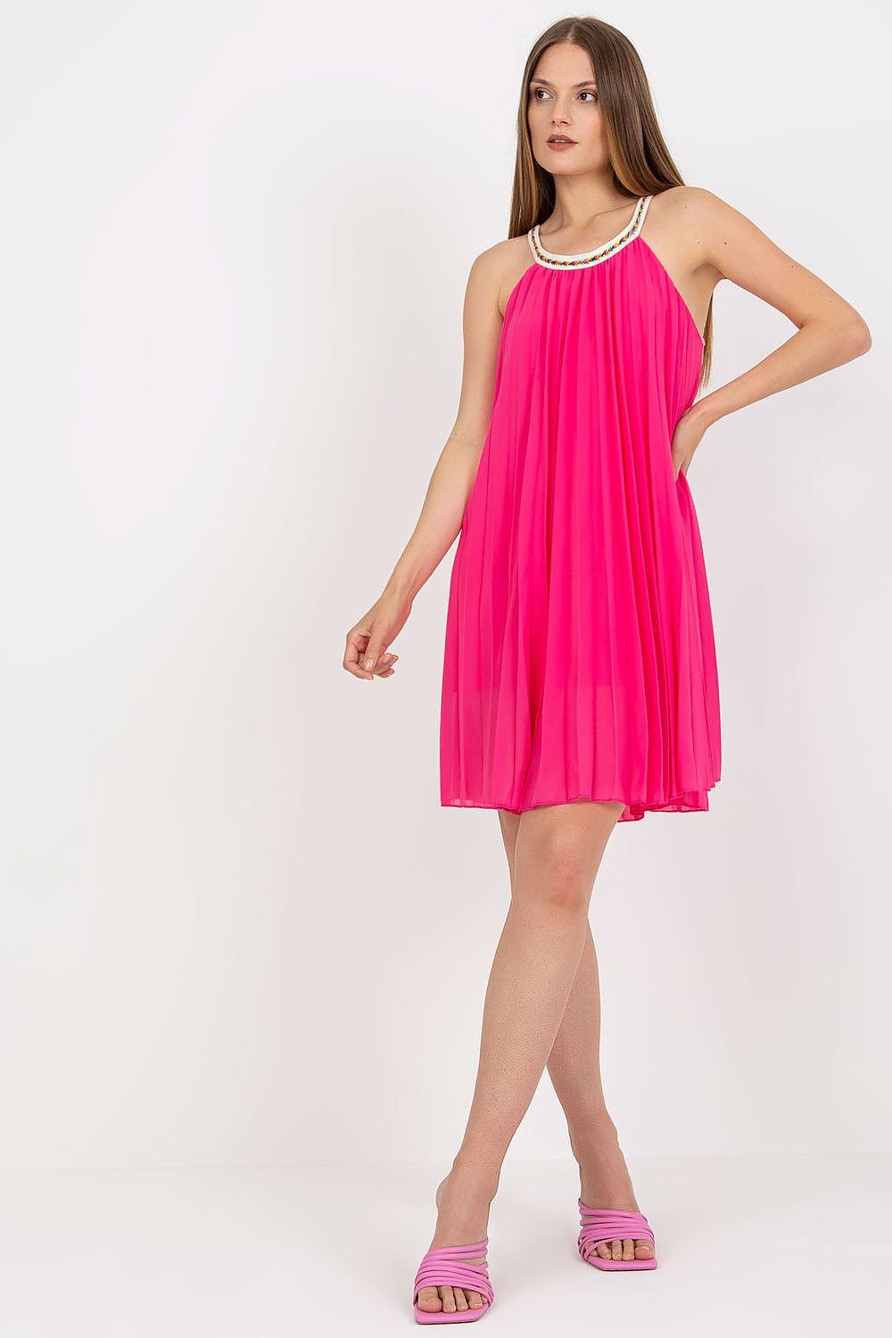 Summer Pleated Strapless Daydress Italy Moda