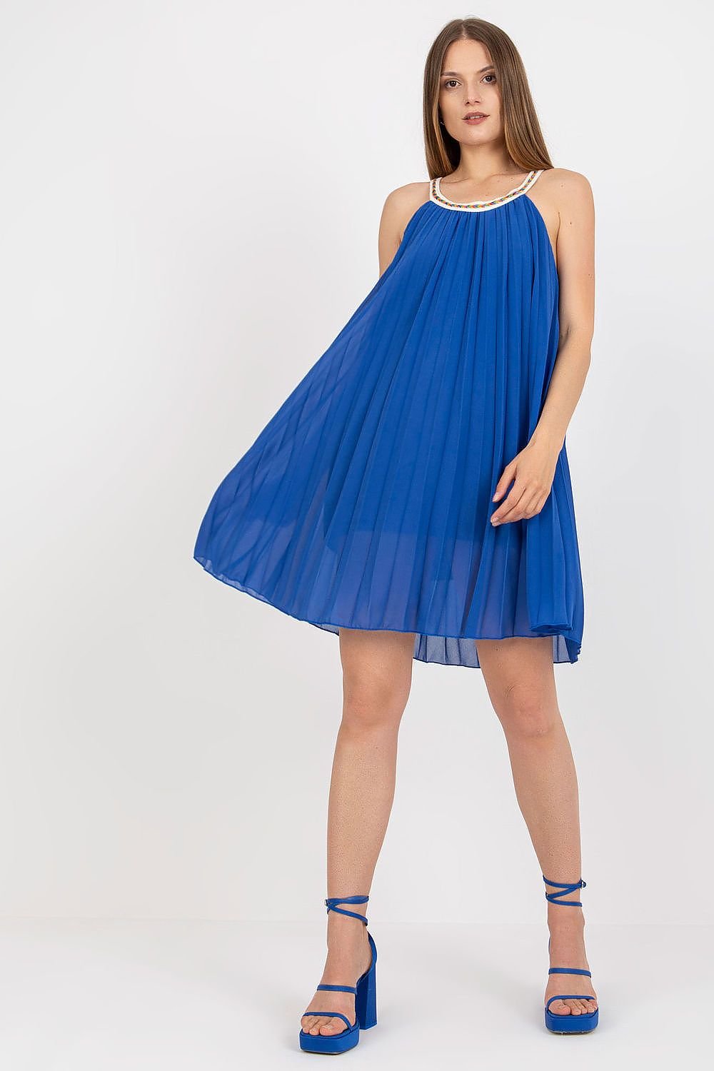 Summer Pleated Strapless Daydress Italy Moda