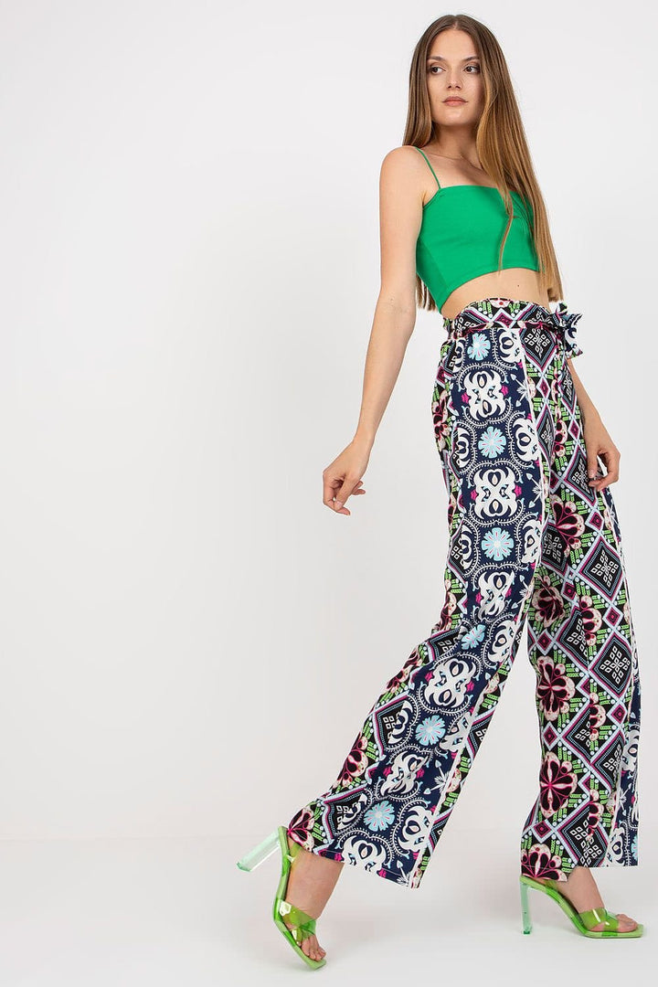 Pantalones De Mujer Con Talle Alto Y Perneras Anchas Italy Moda